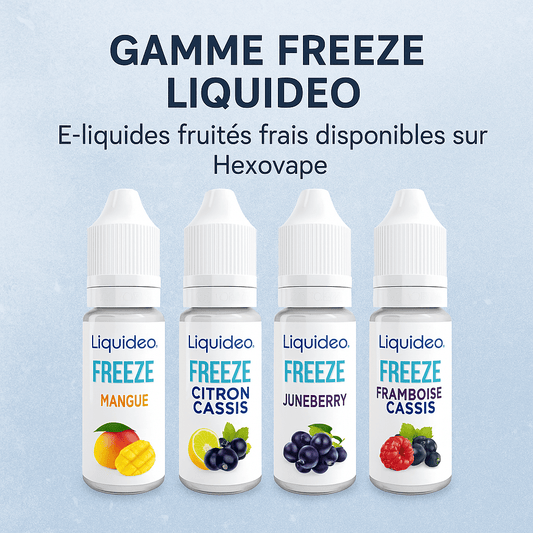 🧊 Zoom sur la gamme Freeze de Liquideo : une fraîcheur fruitée incontournable ! - Hexovape.com