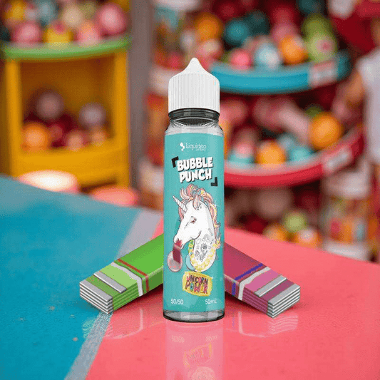 E-liquide Bubble Punch 50ml Liquideo saveur bubble gum fruité sucré Hexovape"