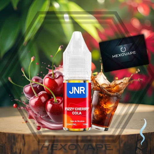 E-liquide JNR Fizzy Cherry Cola 10ml sel de nicotine soda cerise Hexovape