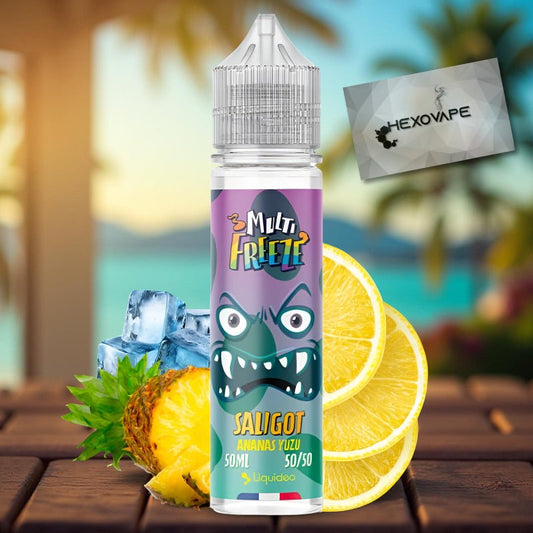 Saligot Ananas Yuzu 50ml - Multi Freeze - Hexovape - E - liquide - Liquidéo - 50ml