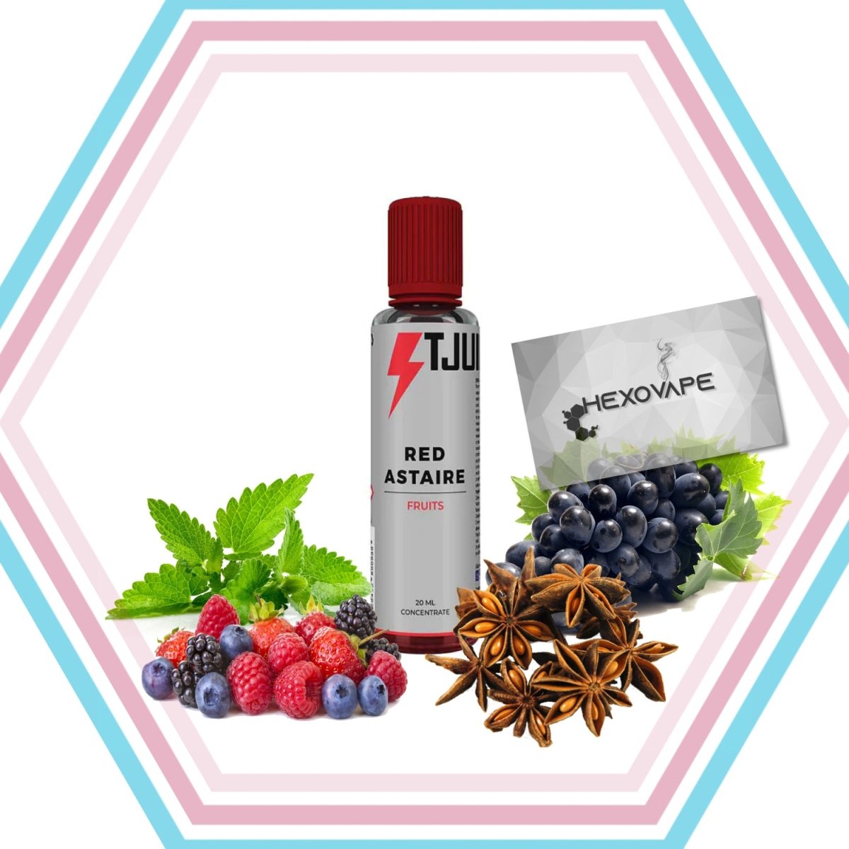 Red Astaire 50ml  E-liquide CE  Booster | Tjuice  Hexovape.com