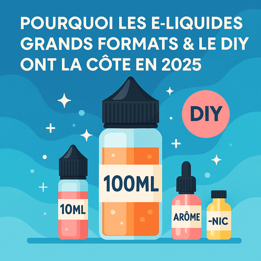 Pourquoi les e-liquides grands formats et le DIY sont en plein boom en 2025 - Hexovape.com