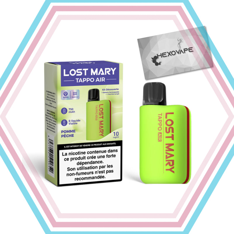 Puff rechargeable Pack_tappo_air_lost_mary_nicotine peche