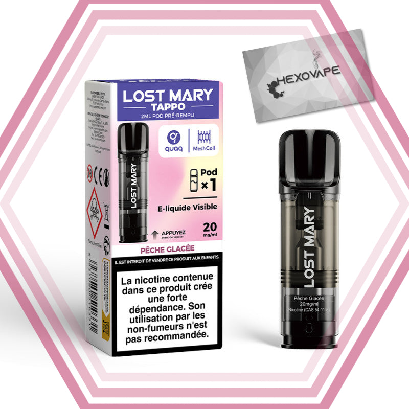 Recharge Puff Peche_glacee_20mg nicotine Lost mary tappo air hexovape Pas cher