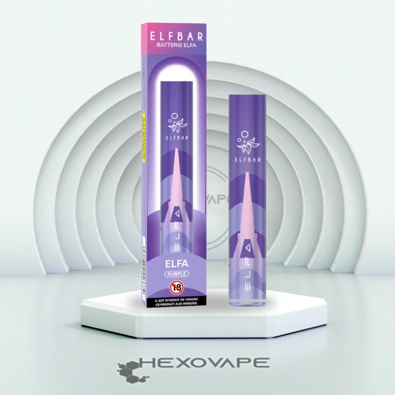 Batterie elfa pro edition limitée purple elfbar elf bar puff