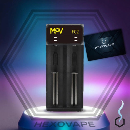 ⚡ Chargeur FC2 Double Slots – Master Pro Vape - Hexovape - Chargeurs de batteries pour usage courant - MPV - Accu