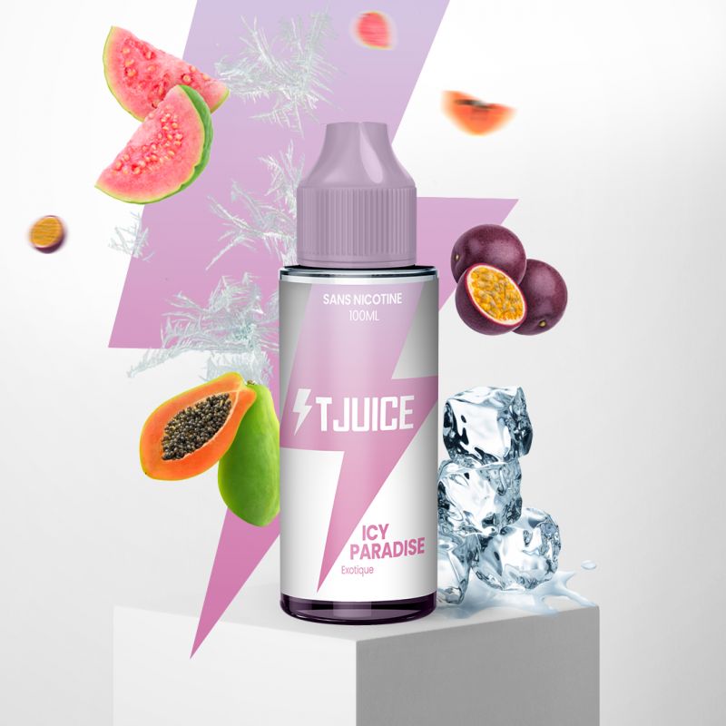 Eliquide Cigarette électronique Icy paradise 100 ml Tjuice