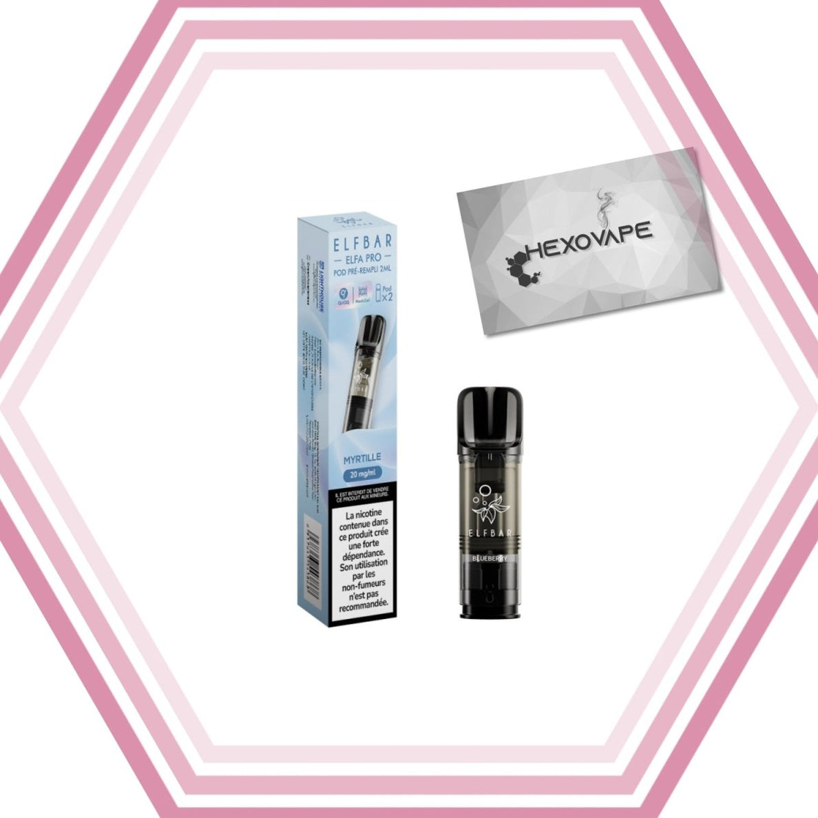 Eliquide Cigarette électronique Puff Elfbar elfa pro 20mg Myrtille