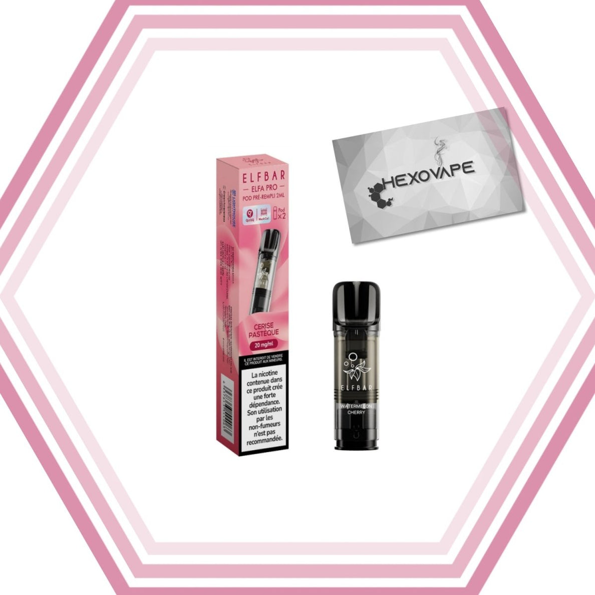 Eliquide Cigarette électronique Puff Elfbar elfa pro 20mg Cerise pastèque