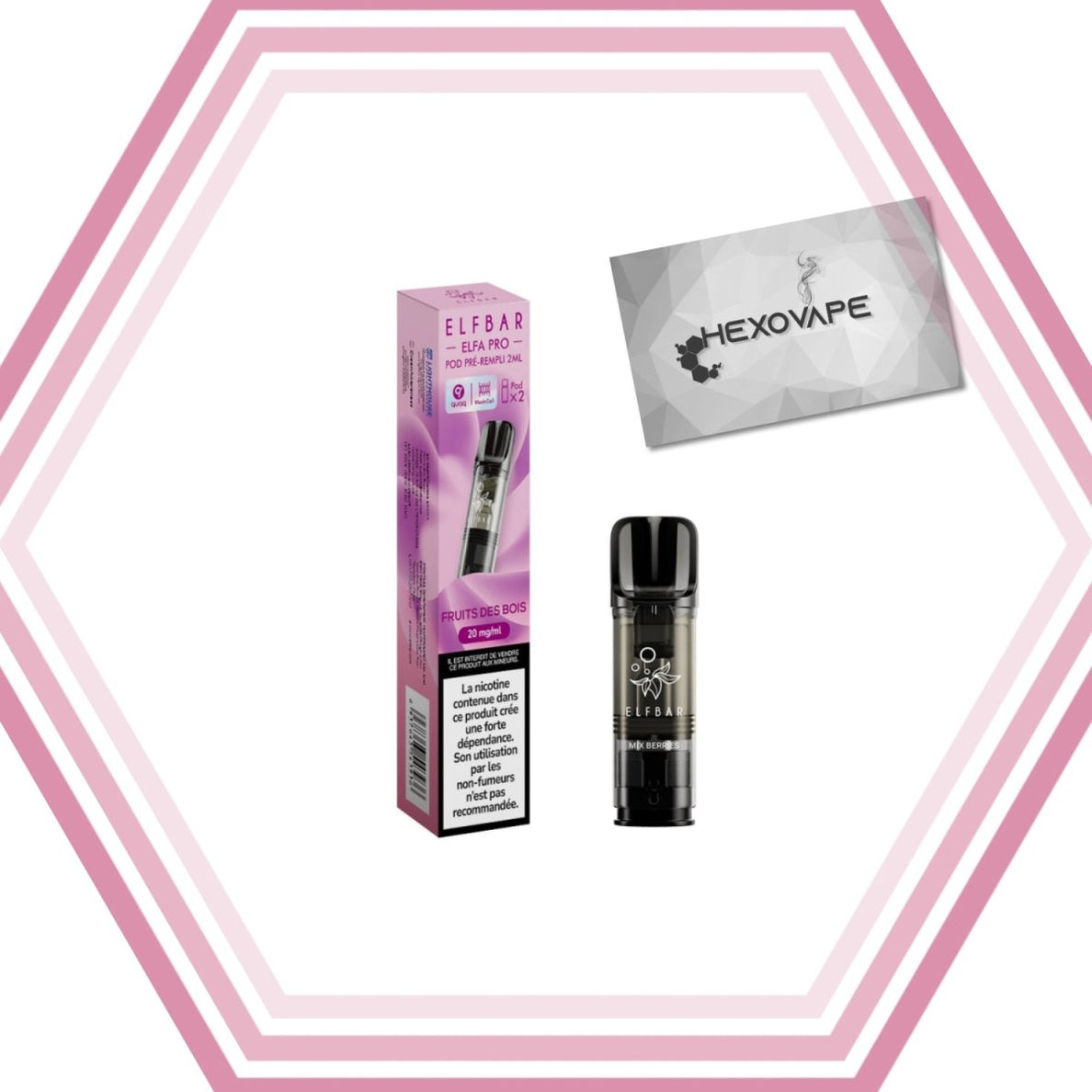 Eliquide Cigarette électronique Puff Elfbar elfa pro 20mg Fruits des bois