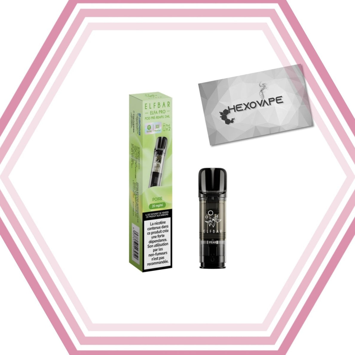 Eliquide Cigarette électronique Puff Elfbar elfa pro 20mg Poire