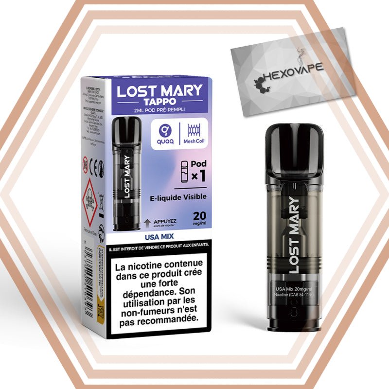 Recharge Puff Usa-mix_20mg nicotine lost mary tappo air Hexovape Pas cher