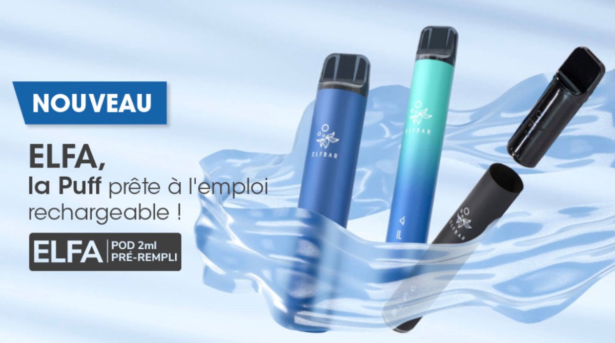 Puff Batterie rechargeable Elfa pro - Elfbar - Hexovape - Pods Jetables - Elfbar - elfa