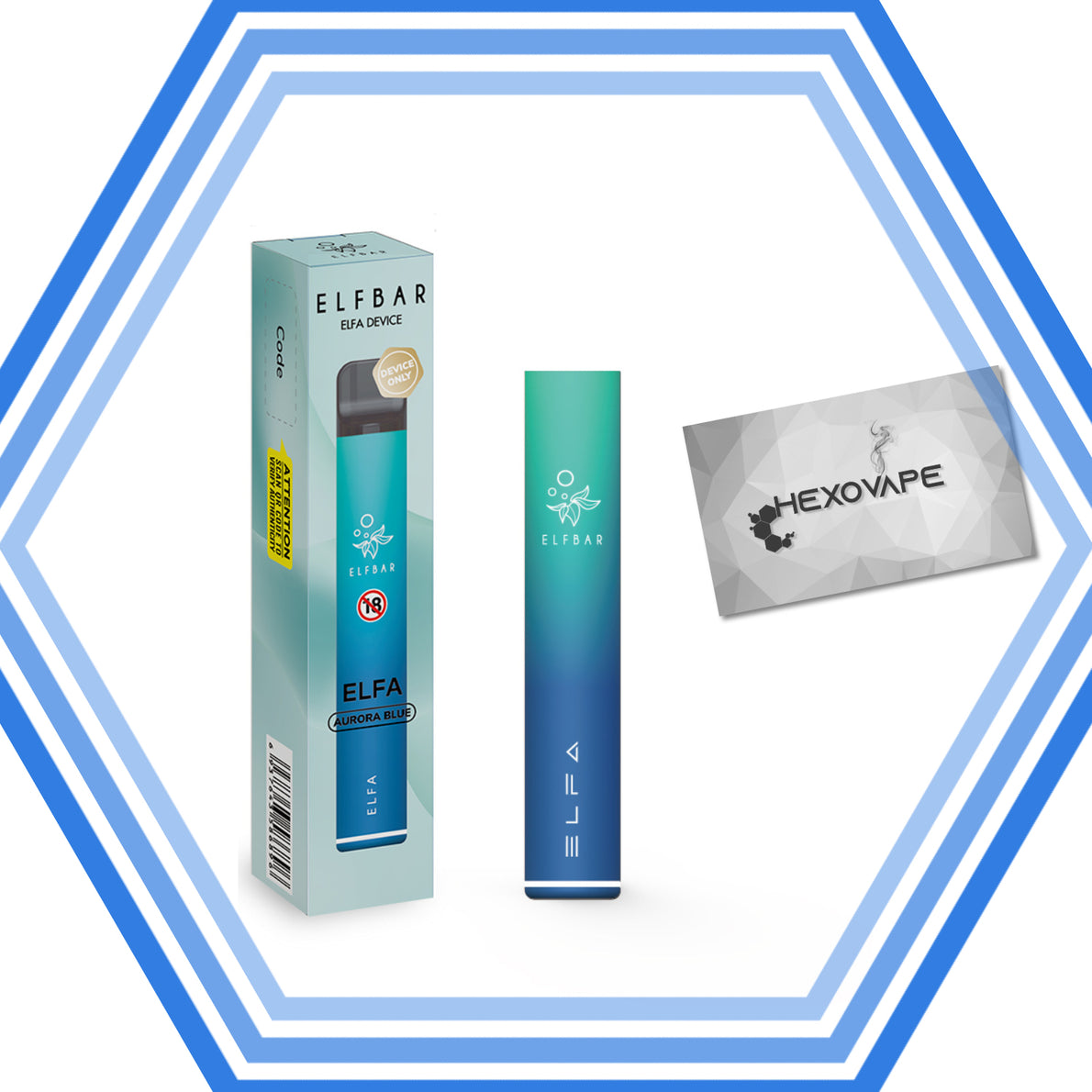 puff cigarette électronique Eliquide elfa pro elfbar Aurora blue