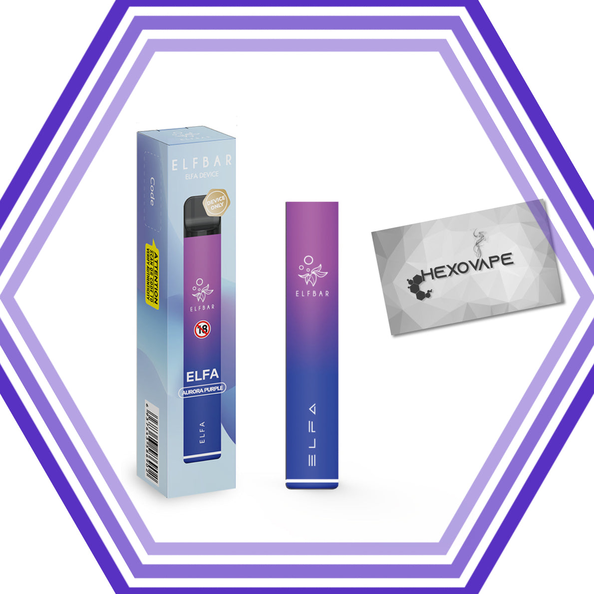 puff cigarette électronique Eliquide elfa pro elfbar Aurora purple