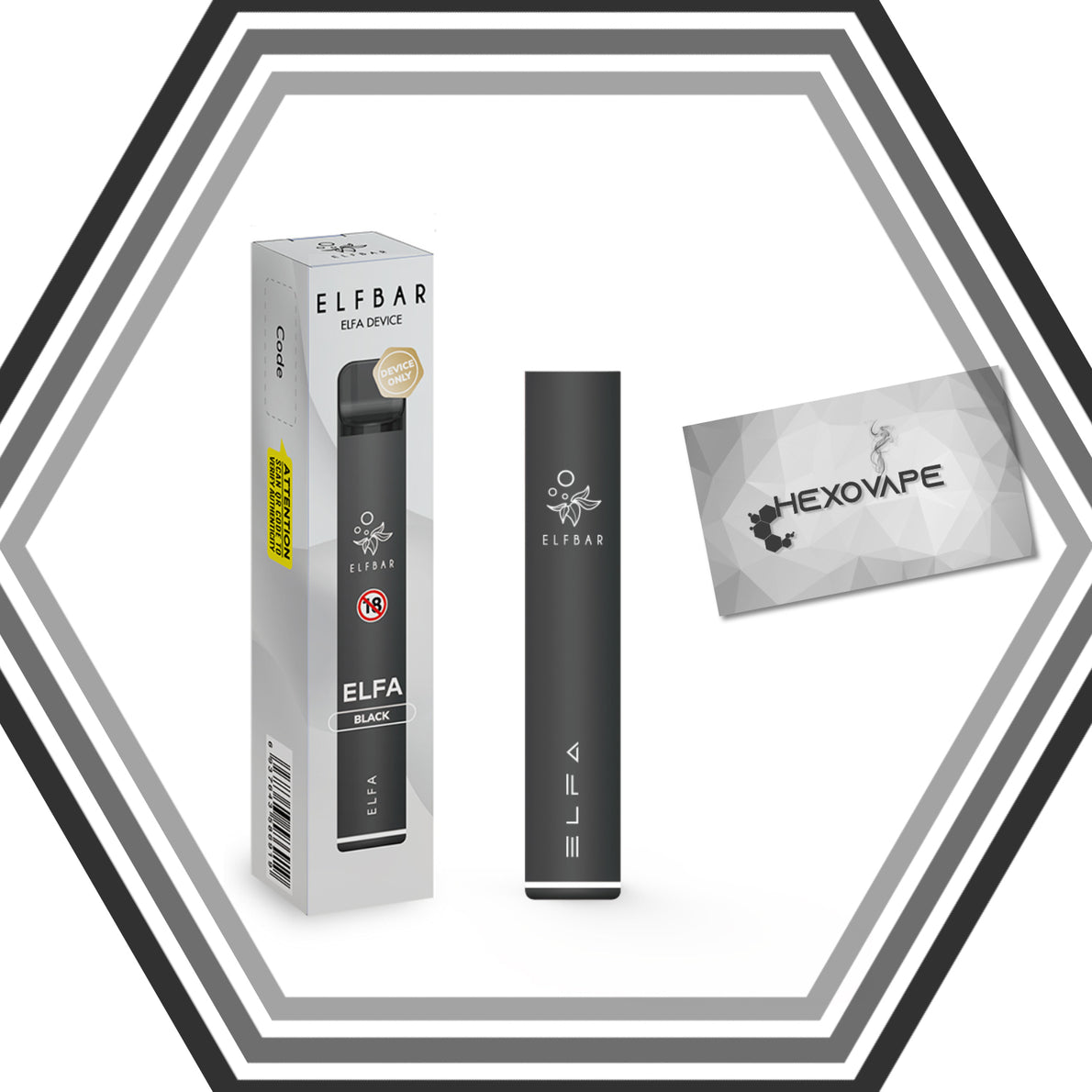 puff cigarette électronique Eliquide elfa pro elfbar Black