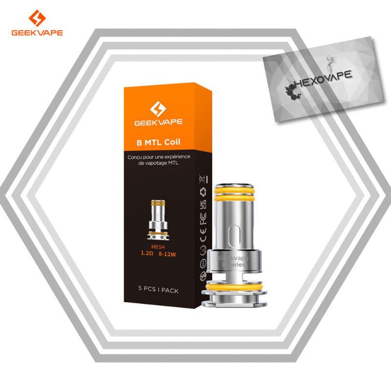 Résistances Geekvape B Series MTL x5 compatibles Z Nano MTL Hexovape