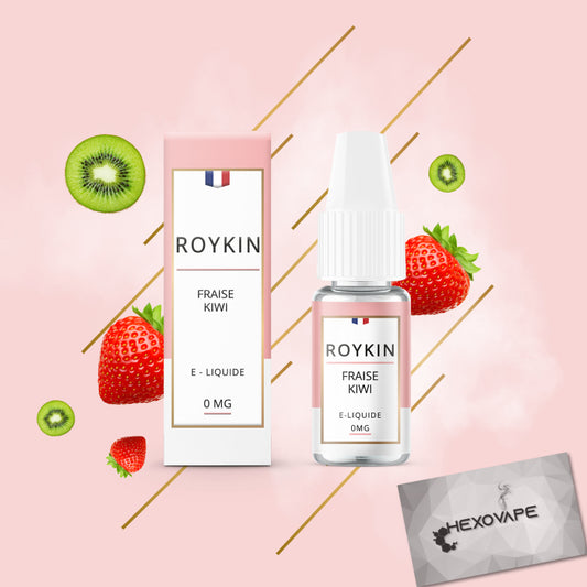 Eliquide Cigarette électronique Hexovape roykin fraise kiwi 10 ml 