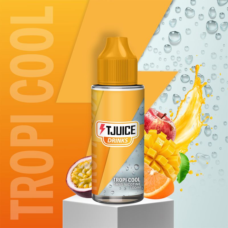 E-liquide Tropi Cool T-Juice Drinks 50ml 100ml fruits exotiques Hexovape