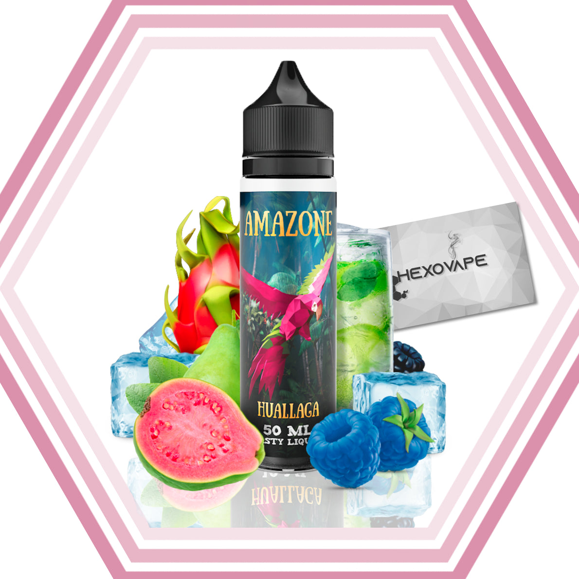 Eliquide huallaga 50ml Amazone Etasty Hexovape Pas cher sans nicotine