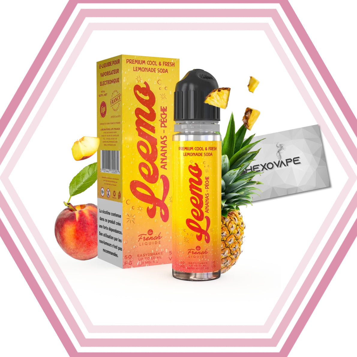 Ananas Pêche 50ml - Leemo