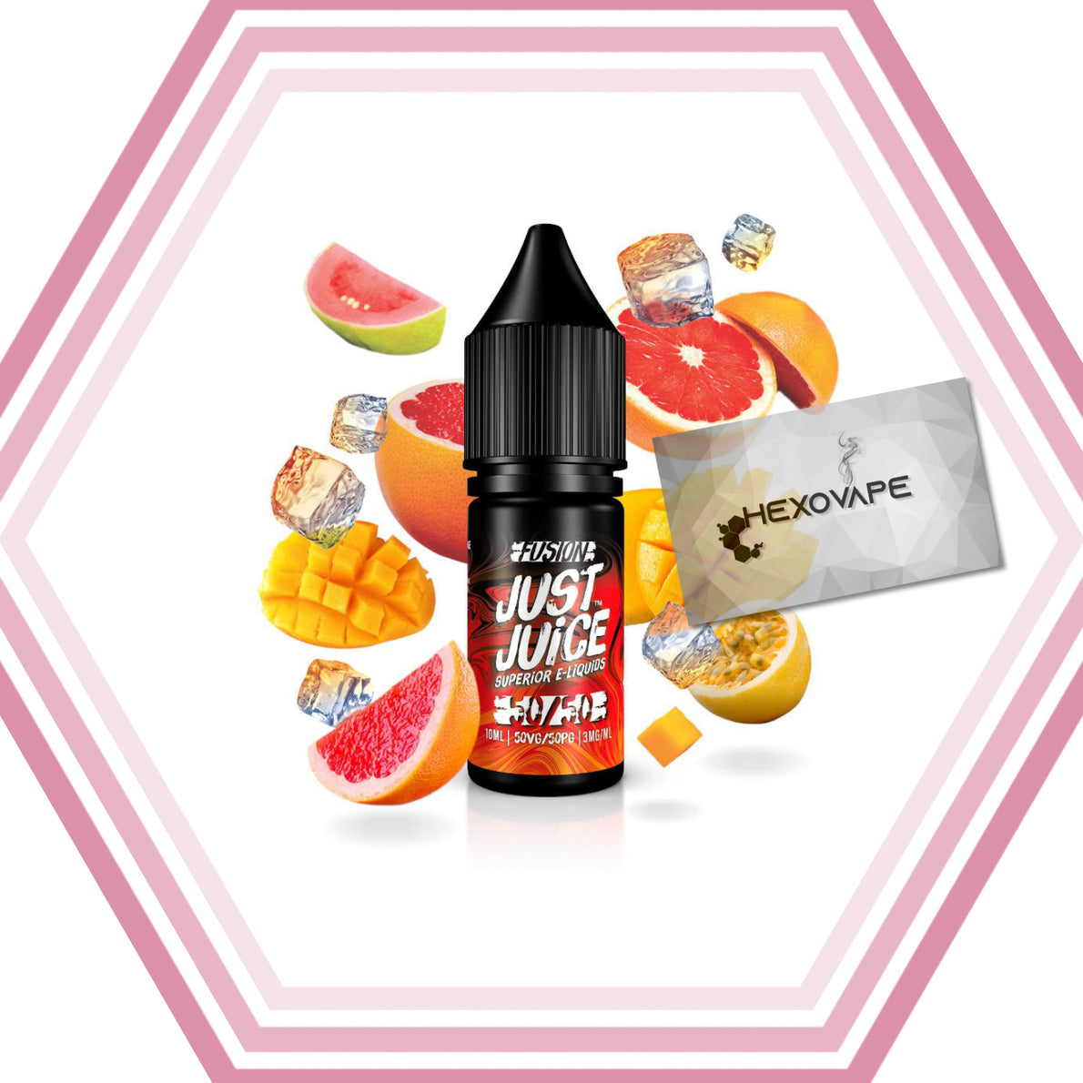 Mangue & Orange sanguine sur glace - Just Juice - Hexovape.com