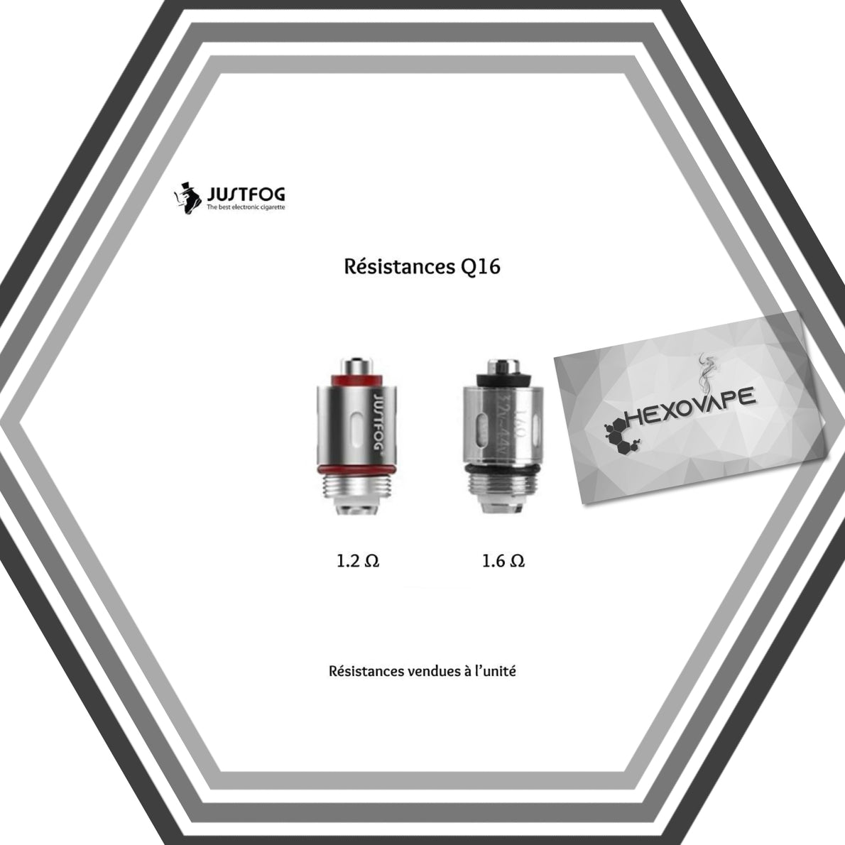 Résistance Q16 - Justfog - Hexovape.com