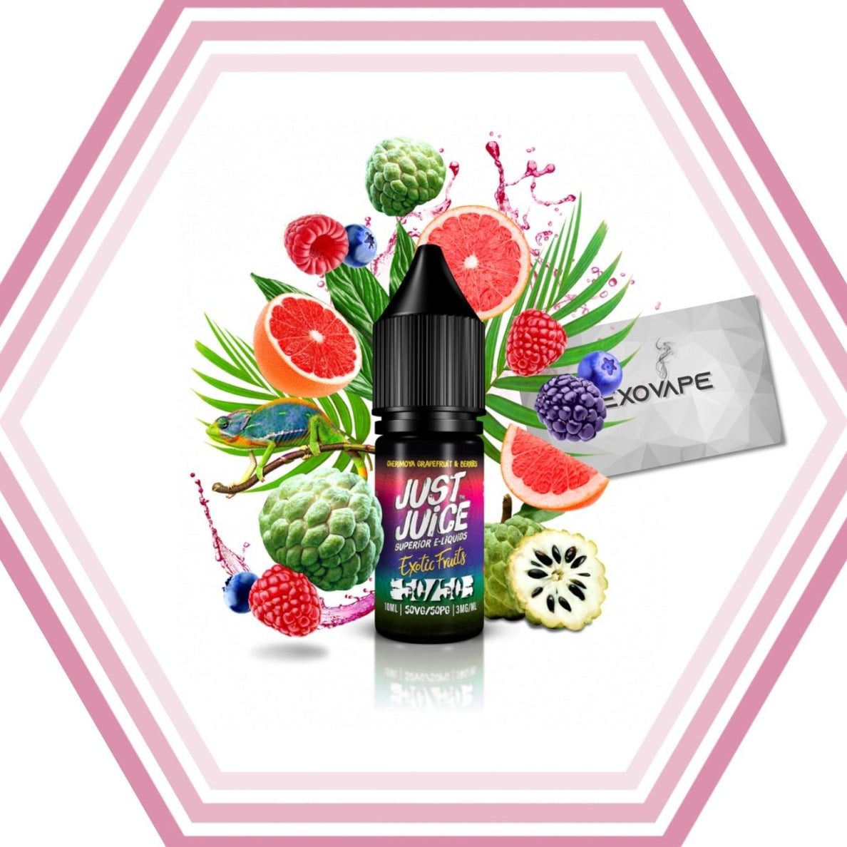 Cherimoya, Pamplemousse et baies - Just Juice - Hexovape.com