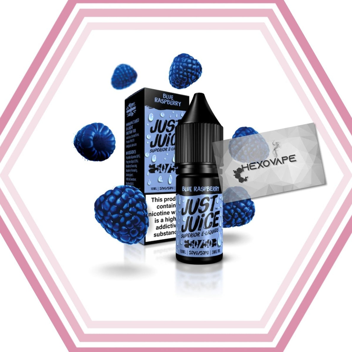 Framboise bleue - Just Juice - Hexovape - E - liquide - Just Juice - 10ml