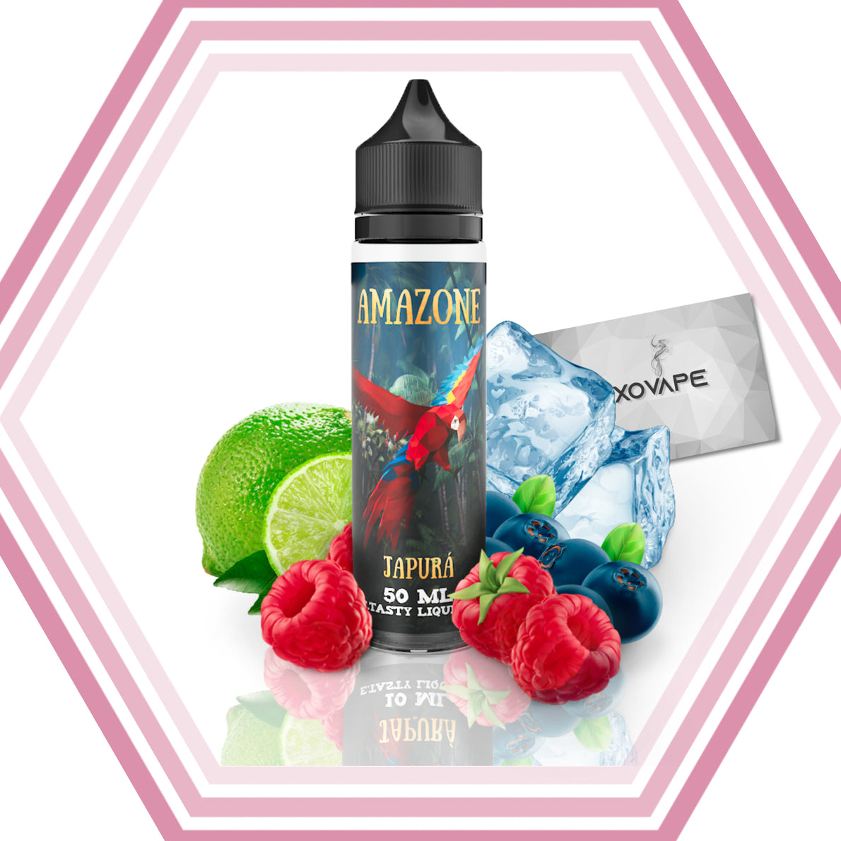 japura 50ml sans nicotine amazone etasty eliquide hexovape Pas cher citron framboise cassis