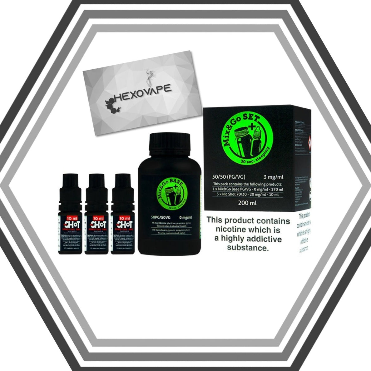 Pack 200 ml Base DIY 50/50 Mix&Go - Chemnovatic - Hexovape - DIY - Chemnovatic - Chemnovatic