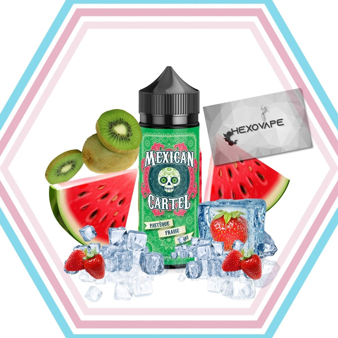 Pastèque Fraise Kiwi 50/100ml - Mexican Cartel - Hexovape - E - liquide - Mexican Cartel - 100ml